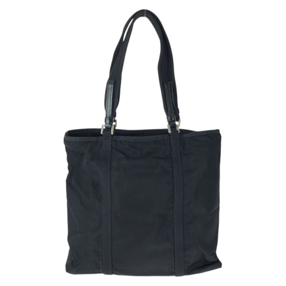 Prada Nylon Leather Black Tote Shoulder Bag - Picture 2 of 10